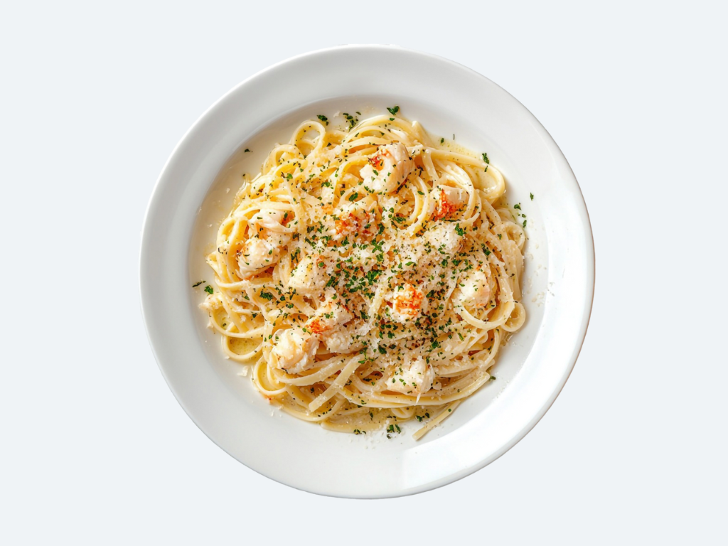 Crab Linguine with Garlic Butter and Lemon